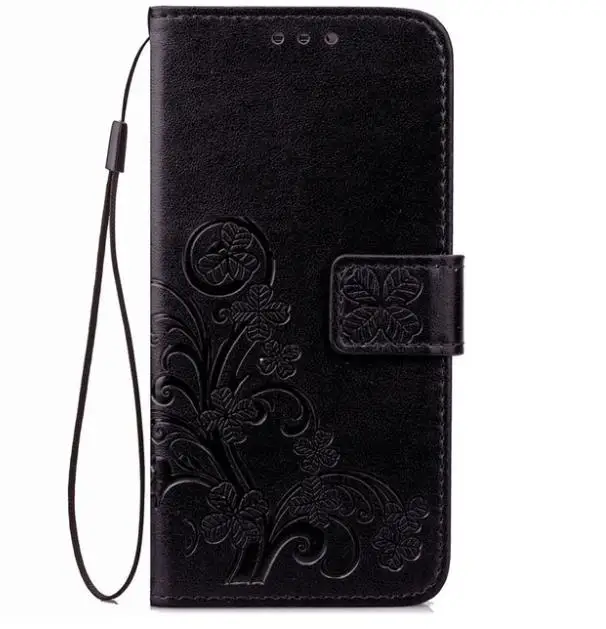 Модный кошелек чехол для телефона из искусственной кожи для iPhone Xr Xs Max 6,1 6,5 дюймов SE 4 5 чехол для телефона s Book style On X 4S 5S 6 6s 7 8 plus - Цвет: Черный