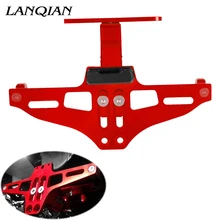 Universal Motorcycle License Plate Bracket With Light For Plate FOR HONDA CB600 CBF 1000 CBR 500R CRF 230 CBF 150 HORNET 250