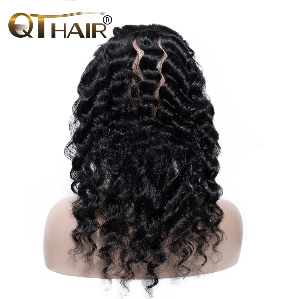 

QT 130% Density 360 Lace Frontal Wig Loose Wave Wigs Peruvian Remy Human Hair