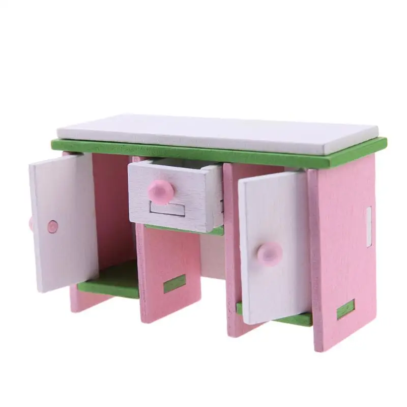 HOT SALE 1 set Baby Wooden Dollhouse Furniture Dolls House Miniature Child Play Toys Gifts #9