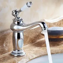 Bathroom Basin Faucet Chrome finish Brass Sink Faucet Single Handle Vessel Sink Water Tap Mixer Knf502 Bathroom Basin Faucet Chrome finish Brass Sink Faucet Single Handle Vessel Sink Water Tap Mixer Knf502