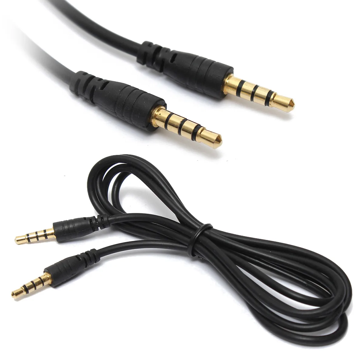 KINCO Gold Plated Extension Audio Cable 1.2M 3.5MM Male To Male 4 Pole
