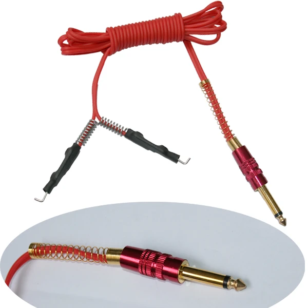 

YILONG Top Quality 1 pcs Professional Red 1.8MM Silicone Tattoo Power Clip Cord For Machine Gun Kit Set Supply Free Shipping