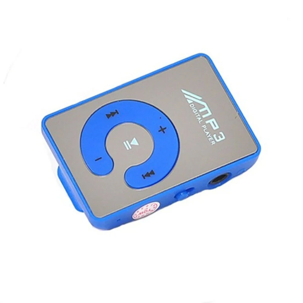 1Pc New Waterproof Portable TF Card Digital MP3 Player Music Clip Mirror Mini Sports C Button#20 - Цвет: Синий