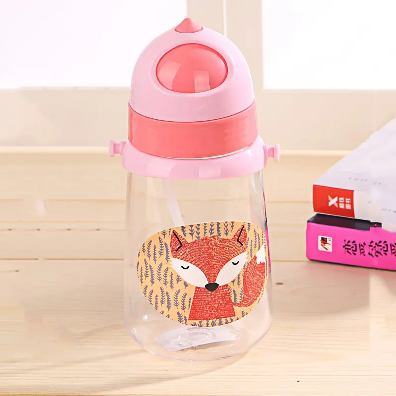 Infant Baby Drinking Cup with a Straw Portable Rope BPA Free Kids