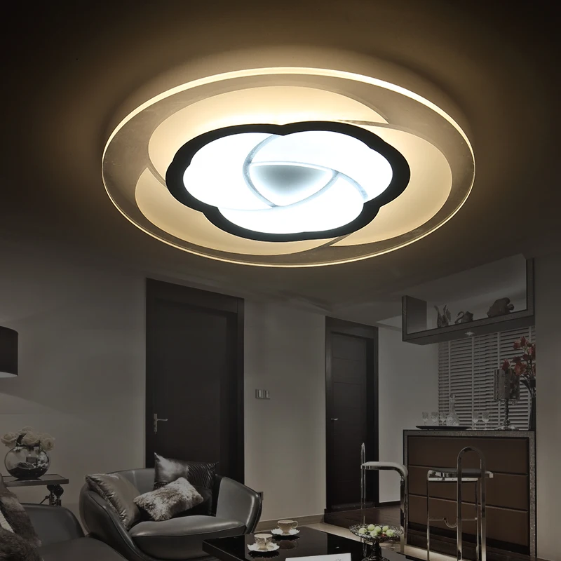 

Modern Simple Rose LED Ceiling Light Iron Acrylic Round Dimming Ultra-thin Lamp For Living room Bedroom Fixture luminarias