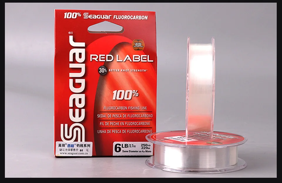 Оригинальная леска SEAGUAR RED LABEL 6LB-12LB Фторуглеродные Лески 229 м/183 м