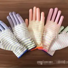 2 пары PU Покрытие ладонь клей окунутый электронный пылезащитный антистатический нескользящий рабочие перчатки прочный