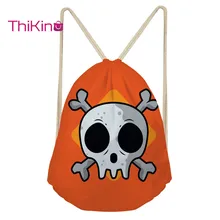 Thikin Cool Skull Повседневная сумка для подростка, Детский рюкзак для путешествий, для малышей, софтбэк, для девочек, пляжная сумка со шнурком, сумка