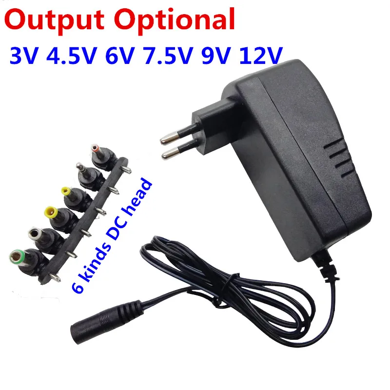 

EU plug DC 3V 4.5V 6V 7.5V 9V 12V 3A DC Adaptor Changable Adjustable switch Power Adapter Universal Charger power Supply