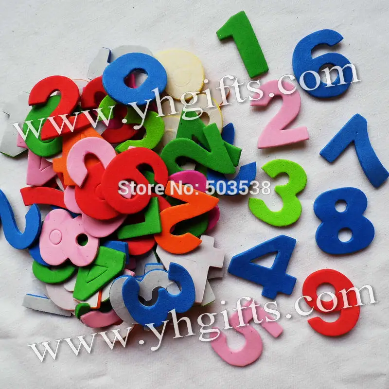 

95PCS(1bag)/LOT,Mixed color 0-9 number foam stickers.Kids toy.Scrapbooking kit.Early educational DIY.Cheap.kindergarten craft