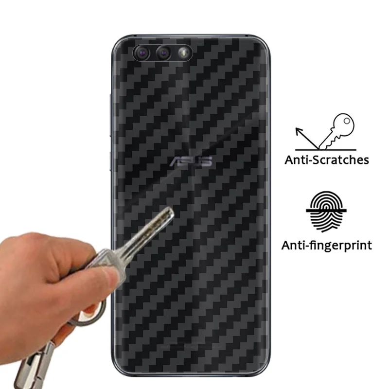 5 шт 3D углеродное волокно задняя крышка Защитная пленка для ASUS ZenFone 4 Selfie ZE554KL ZD553K
