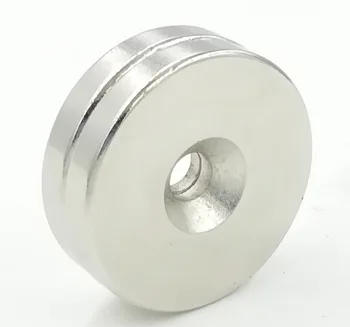 

Hot Sale 10pcs/lot N35 30mm x 5mm Ring Hole 5mm Strong Round Countersunk Ring Magnets Rare Earth Magnet 30*5MM