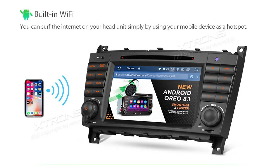 Flash Deal 2 Din 7" Android 8.1 Car DVD Player Multimedia Radio GPS RDS for Mercedes Benz W209 W203 C180 C200 C220 C230 C240 C250 C270 W463 13