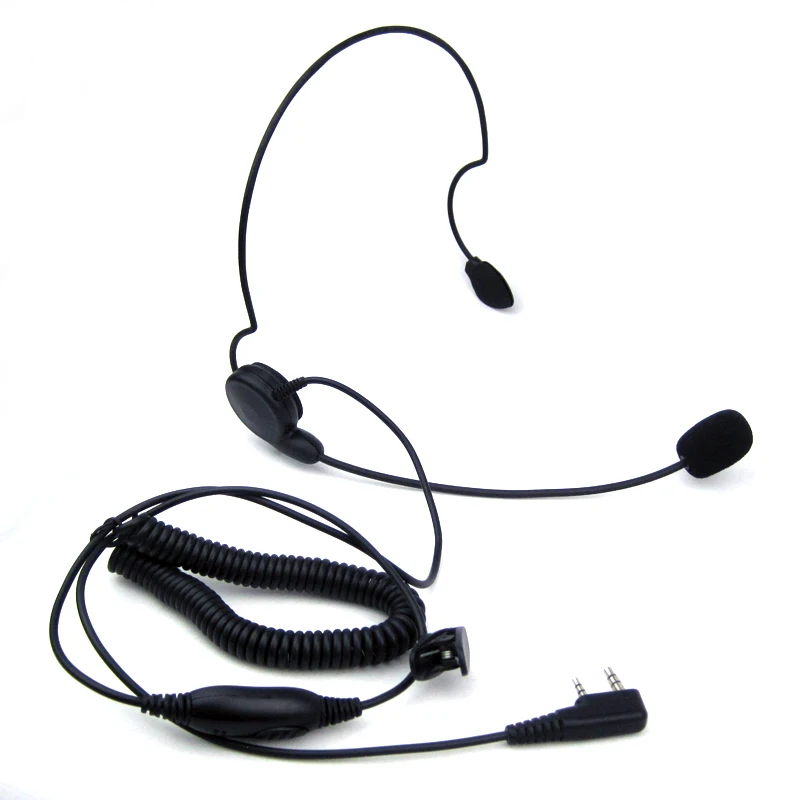 5pcs Back Earpiece Headset 2 Pin Headphone Mic PTT for Kenwood Baofeng