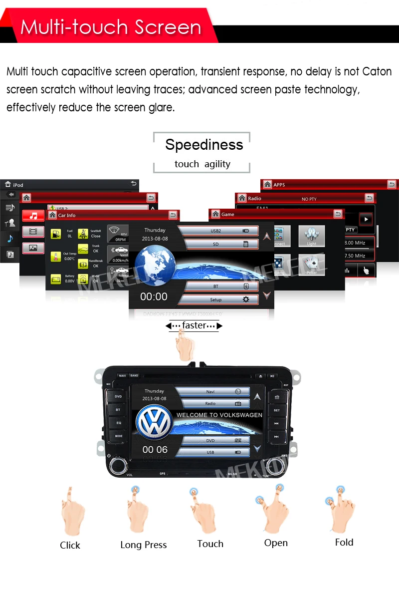 Sale Wholesale price! 7inch Capacitive screen Car DVD player radio audio for Skoda Octavia/Fabia/Rapid/Yeti/Superb/Seat RDS GPS Navi 25