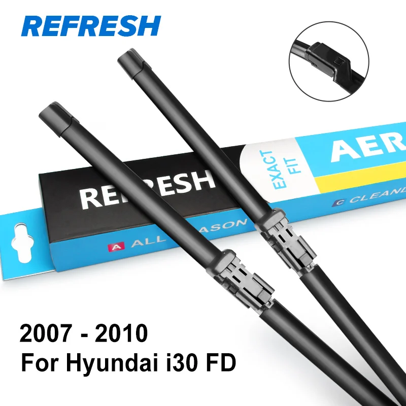 2007 - 2010 ( FD ) REFRESH Щетки стеклоочистителя для Hyundai i30 Fit Push-ручные рычаги / крюк-оружие Модельный год с 2007 по год - Цвет: 2007 - 2010 ( FD )