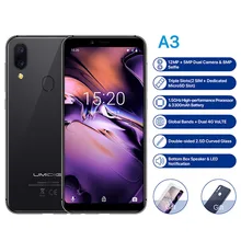 UMIDIGI A3 5.5″incell HD+display 2GB+16GB smartphone Android 8.1 12MP+5MP Face Dual 4G Mobile phone FHD+GSM+OTG unlocked cell