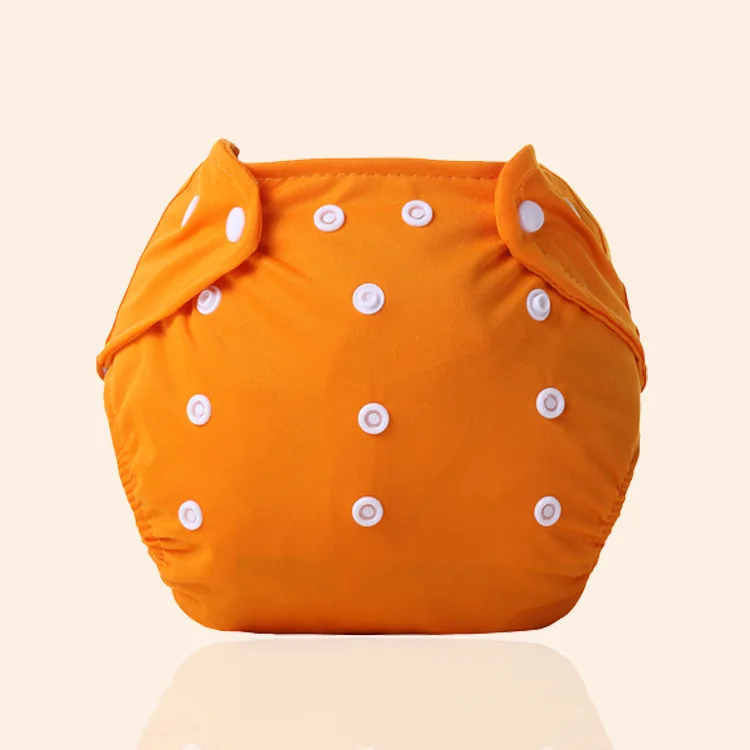 Регулируемые Многоразовые детские подгузники из ткани для младенцев Fraldas мягкие чехлы моющиеся размеры для зимы/лета DW5214 - Цвет: Оранжевый