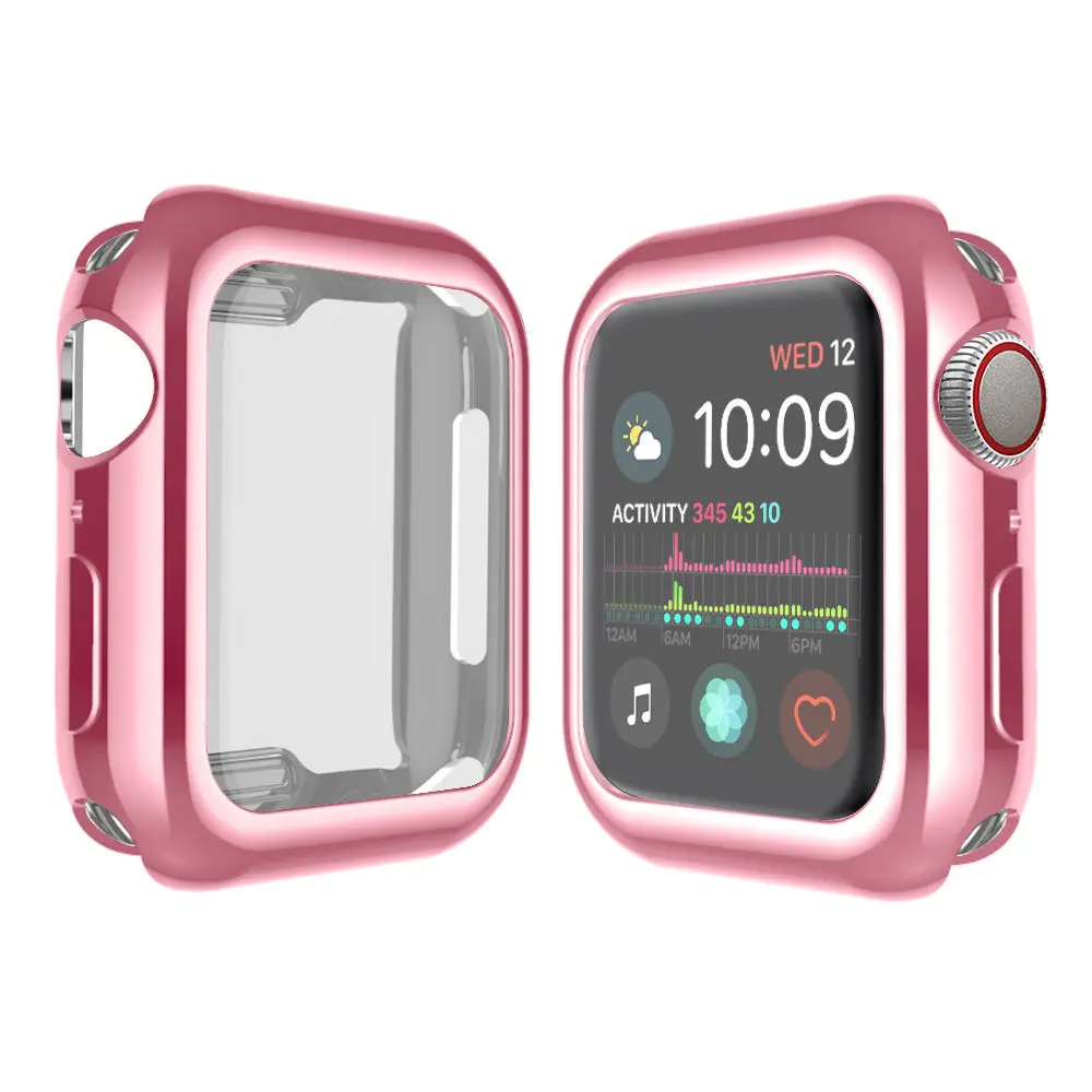 KINGBEIKE New Design Watch Case For iWatch Series 4 Colorful Protection Cover Frame For Apple Watch 40mm 44mm TPU Watchcase KINGBEIKE New Design Watch Case For iWatch Series 4 Colorful Protection Cover Frame For Apple Watch 40mm 44mm TPU Watchcase
