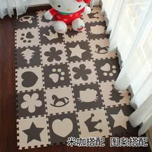 EVA Marjinaa,, плюшевый коврик, 10 шт., бежевый, кофейный, пенопластовый, коврики для упражнений, гимнастический пазл, мягкая плитка, пол, детская игровая комната