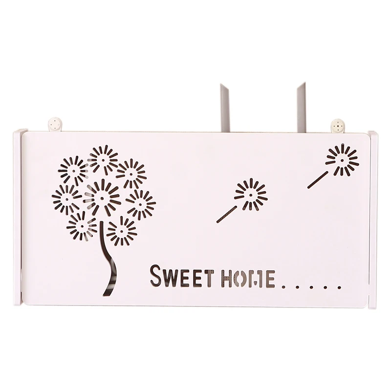 cheap receiving collection wireless shielding decoration wall hanging box hanger cabinet TV set top shelf rack stacks socket cover