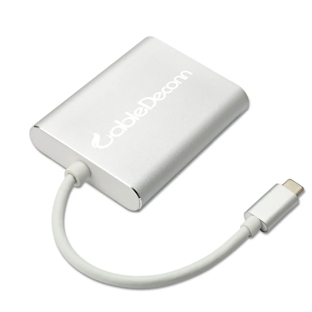 Thunderbolt 3 к двойному hdmi адаптеру usbc несколько хаб Тип c 2 кабель конвертер