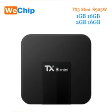 TX3 Mini Android 7.1 Smart Tv Caja 2 GB 16 GB Amlogic S905W Quad Core 2.4G Wifi H.265 Soporte 4 K Reproductor Multimedia PK H96Pro Plus Tv caja