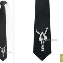 Картина Майкл Джексон Для мужчин жаккардовые стройный узкий 2," галстук 6 см галстуки Свадебная вечеринка жениха галстук, запонки LK081M