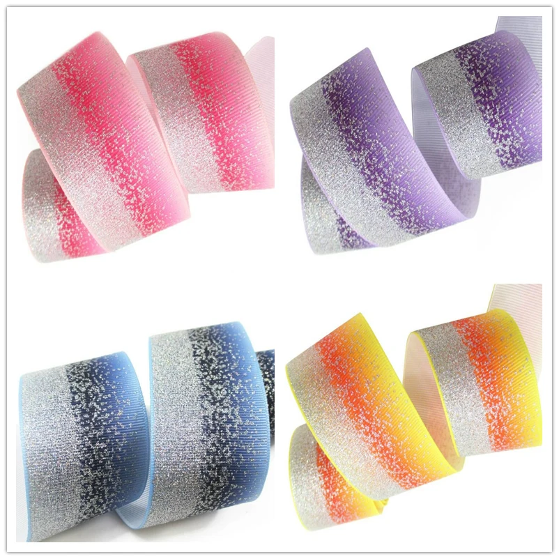 

New product 38mm tween powder cartoon ribbon 50 yards DIY manual material Wedding gift wrap grosgrain ribbons Hair bow
