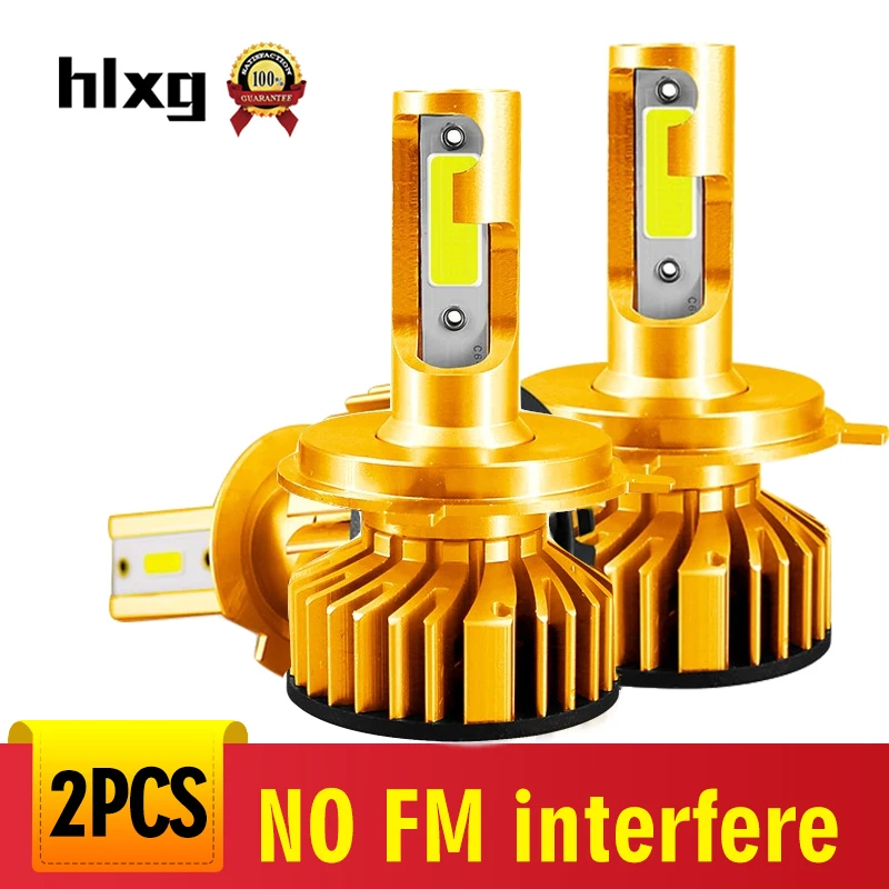 

2Pcs H7 LED Turbo H4 Car Headlight Bulb COB H11/H8/H9 H1 H3 9005/HB3 6500K 9006/HB4 10000LM 12V 24V Auto Voiture No FM interfere