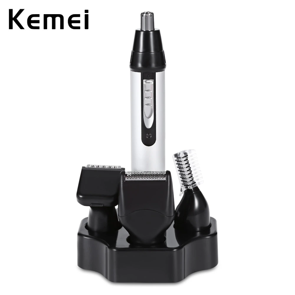 

Kemei KM-6650 4 in 1 Fashion Electric Shaving Nose Hair Trimmer Safe Face Care Shaving Trimmer For Nose Trimer for Man and Woman