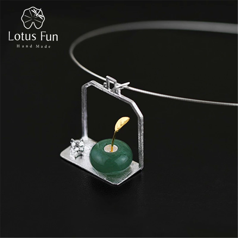 

Lotus Fun Real 925 Sterling Silver Natural Aventurine Handmade Fine Jewelry Sleeping Cat Pendant without Necklace for Women