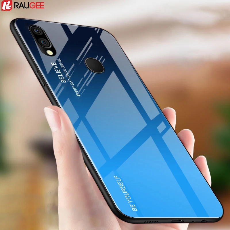 

Glass Case For Samsung Galaxy A70 A40 Case Soft TPU Edge Gradient Tempered Case for Samsung A40 A 40 A70 A 70 Phone Case Cover
