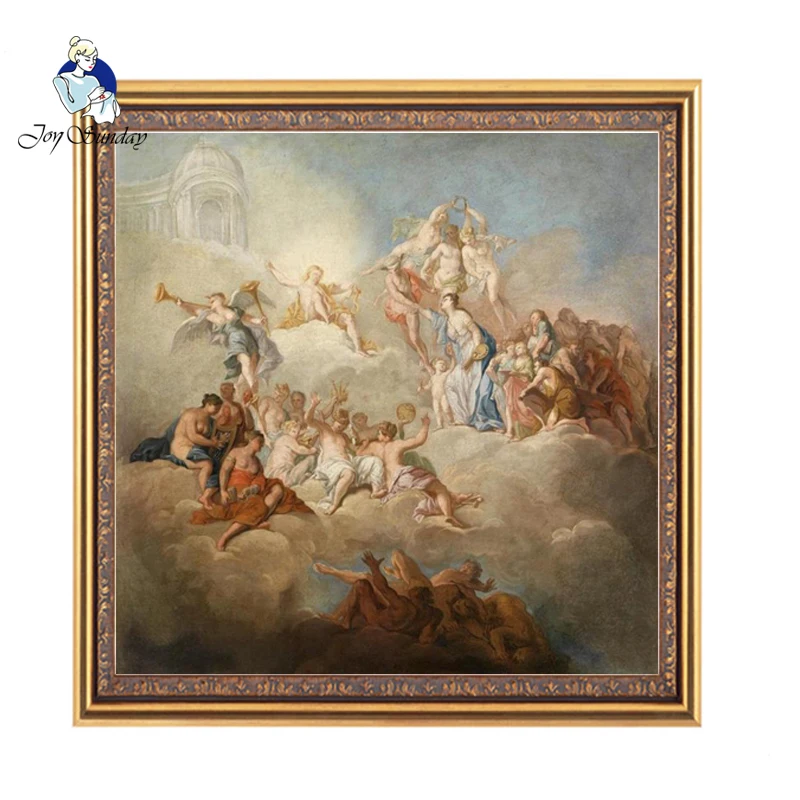 

JOY SUNDAY,Needlework,DIY 14CT 11CT Cross stitch,Sets For Embroidery kits,Cloud angels Counted Cross-Stitching,Wall Home Decro