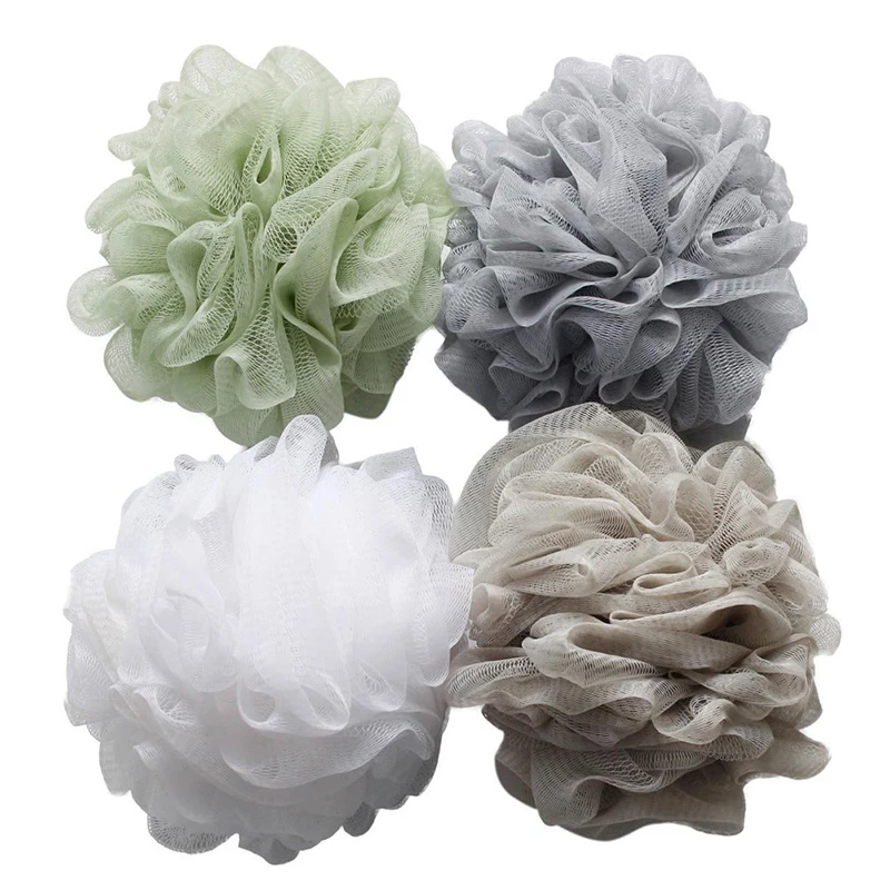 Онлайн Loofahs для ванны душа 4 Пакет Beanbag сетка Balsl подсветка для душа цвет удобный и перерабатываемый щетка губка