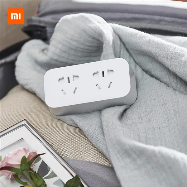 Xiaomi Mijia преобразователь питания портативный штекер Адаптер для путешествий для домашнего офиса 5 в 2.1A 2 розетки 2 USB быстрая зарядка - Цвет: 2 Sockets