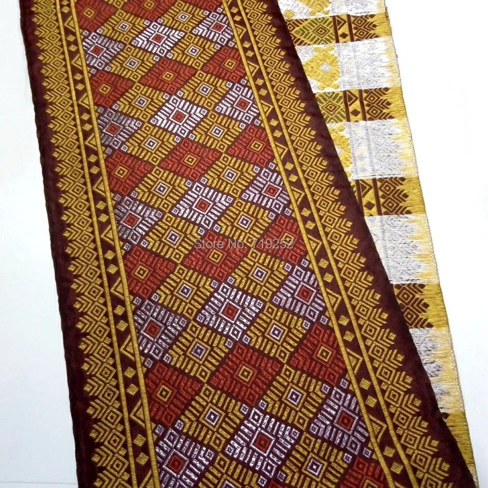 

20cm 8'' Lace Stage Costume Accessories Handmade Curtain National Jacquard Ribbon Garment Woven Webbing Geometric Rhombus Plaid