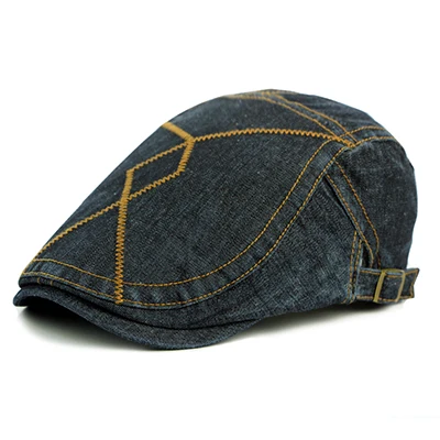 beret golf cap Fashion Spring Summer Jeans Hats for Men Women High Quality Casual Unisex Denim Beret Caps OutDoors Flat Cap for Cowboy mens beret black Berets