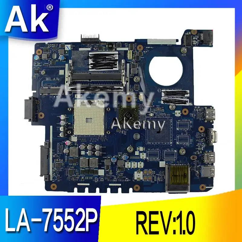 Goedkoop Ak K53Z Laptop Moederbord Voor Asus K53TA K53TK K53T K53 K53Z Test Originele Moederbord LA 7552P Rev 1.0