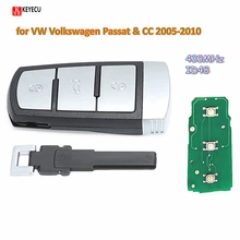 Keyecu дистанционного ключа автомобиля Fob 3 кнопки 433 МГц может ID48 чип для VW Volkswagen Passat CC 2005-2010