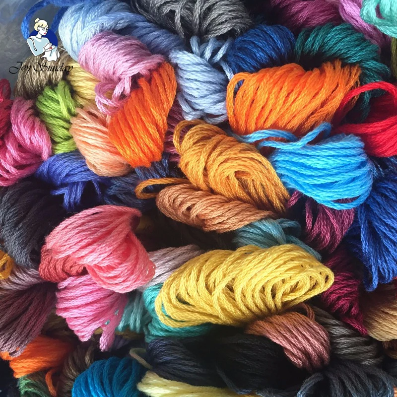 Buy JOY SUNDAY,Multicolor 10Pcs DMC150 221 1.2m Length Thread Cross Stitch