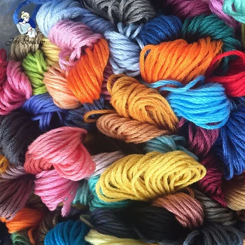 

JOY SUNDAY,Multicolor 10Pcs DMC150-221 1.2m Length Thread Cross Stitch Cotton Sewing Skeins Embroidery Thread Floss Kits