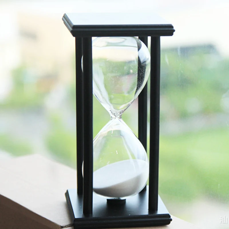 

AsyPets 30 Minutes Hourglass Wooden Hour Glass Sand Timer Clock Sandglass Tea Timers Crystal Craft Birthday Gift -25