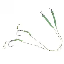 5 шт. рыболовный крючок ссылки Готовые с зазубринами связаны готовы с высоким содержанием углерода Сталь с зазубринами нейлоновая нить Рыбалка снасти Аксессуары