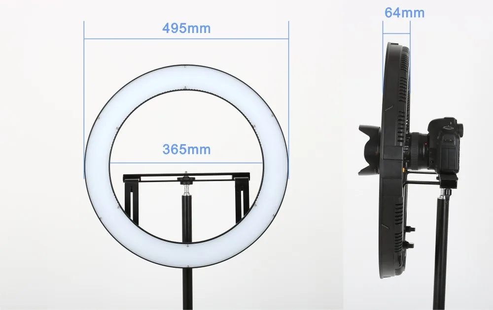 FALCONEYES кольцевой светодиодный светильник для селфи 31 Вт непрерывный светильник ing с батареей/светильник-подставка для фотосъемки лампа DVR-512DVC комплект из двух предметов