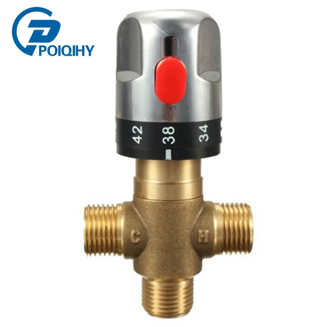 Brass Thermostatic Mixing Valve  Constant Water Temperature Shower Faucet Valve Thermostat Bathroom Kitchen Faucet Valve