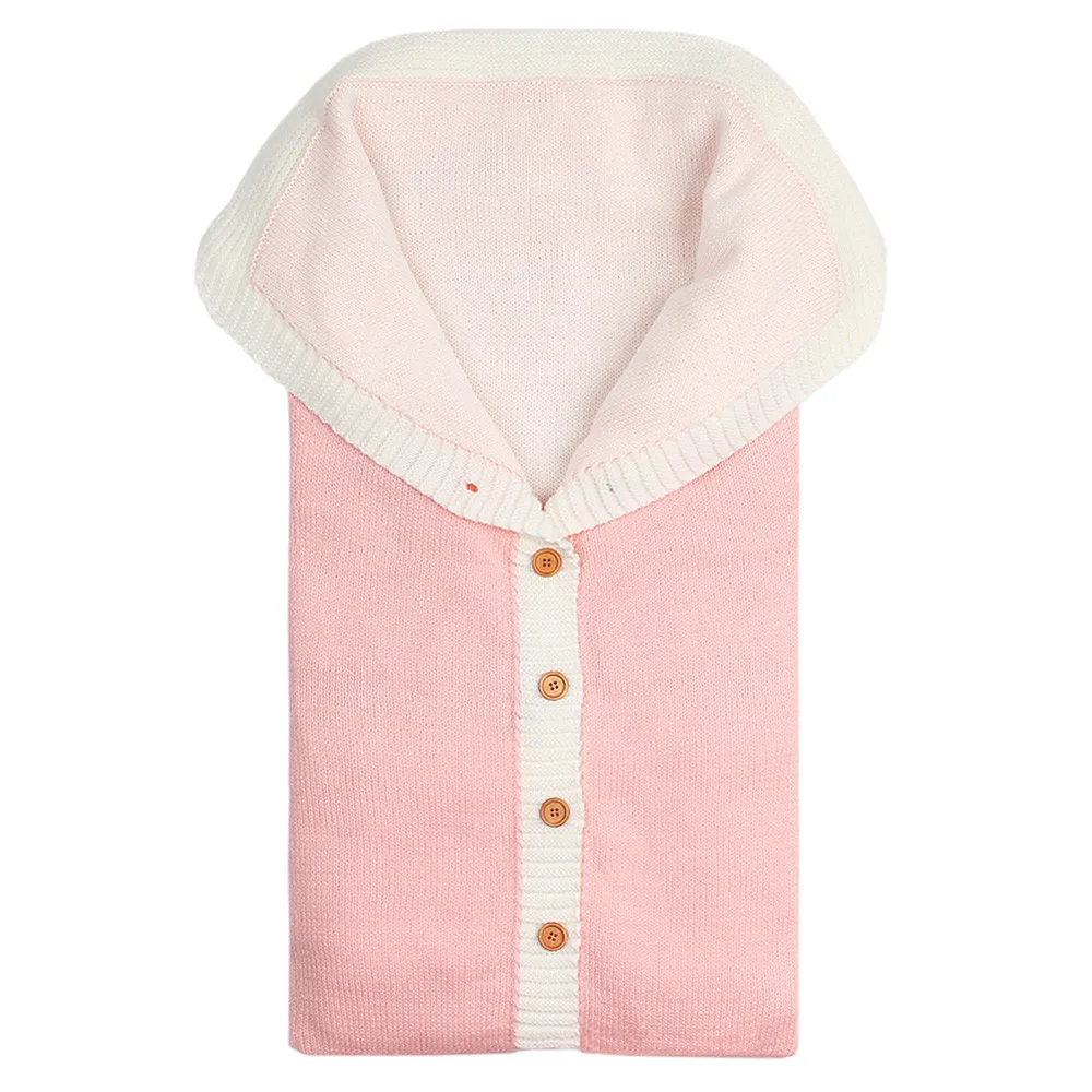 

LONSANT Newborn Sleeping Bag Cute Baby solid knitting anti-falling Blanket Swaddle Toddler Kids Sleep Sack baby crip Wrap