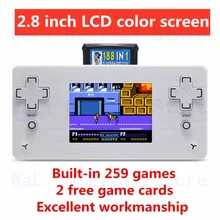 2,8 дюймов новая игровая консоль Ретро игра портативный плеер отличное мастерство встроенный 259 игра с 2 игральными картами для детских игрушек