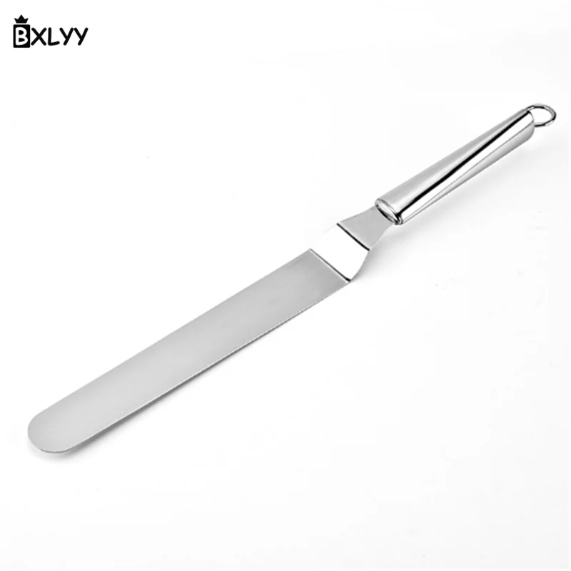 BXLYY Baking Accessories 6/8/10 Inch Stainless Steel Cream Spatula Kitchen Gadgets Cake Decoration Supplies Wedding Decoration.7